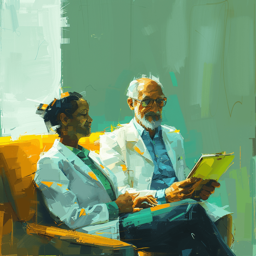 Doctor in professional setting